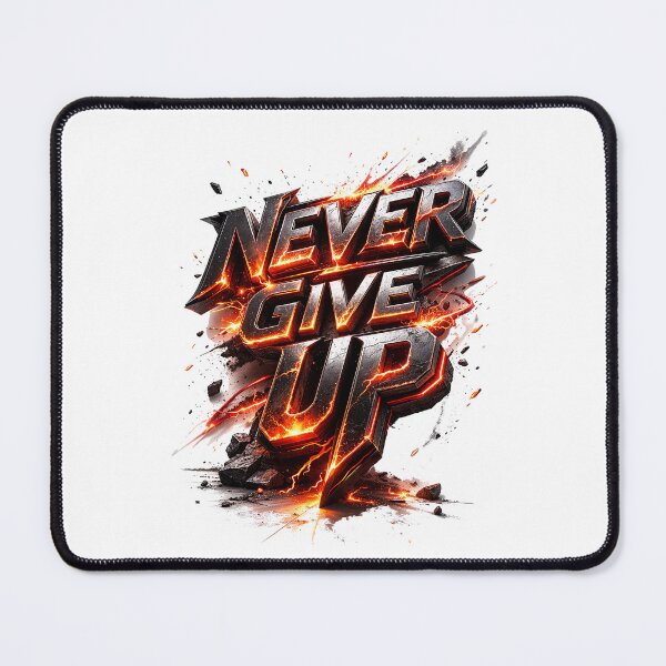 Item preview, Never Give Up Inferno Steel Resolve designed and sold by BlissBlvdShop.
