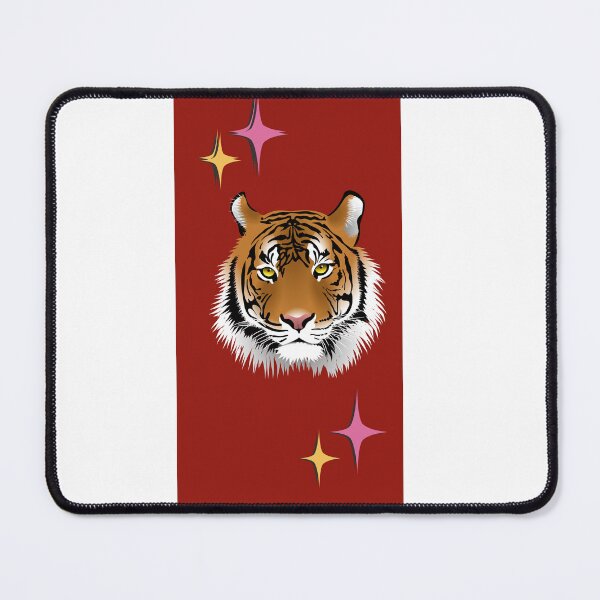 Item preview, Vintage Retro Tiger with Sparkles Crimson Red Design designed and sold by MyArtDream.