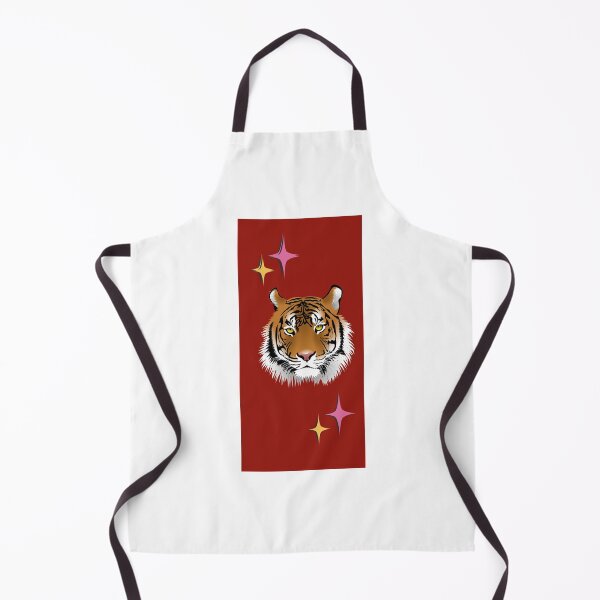 Item preview, Vintage Retro Tiger with Sparkles Crimson Red Design designed and sold by MyArtDream.