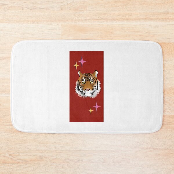 Item preview, Vintage Retro Tiger with Sparkles Crimson Red Design designed and sold by MyArtDream.