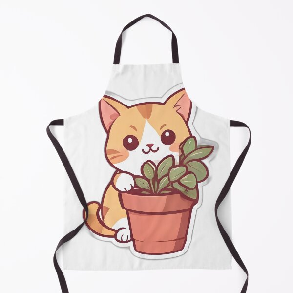 Item preview, Kawaii Plant Cat Aesthetic Illustration designed and sold by rostomaxa.