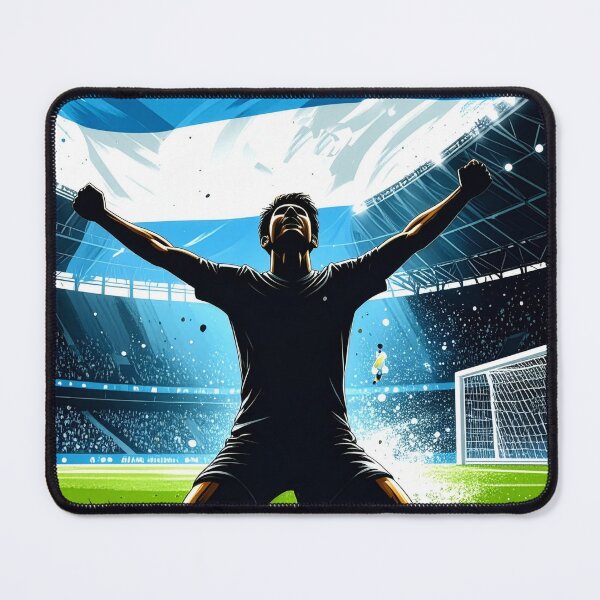Item preview, Argentina Soccer Player Silhouette — Argentine Flag Football Fan designed and sold by icemanphotos.