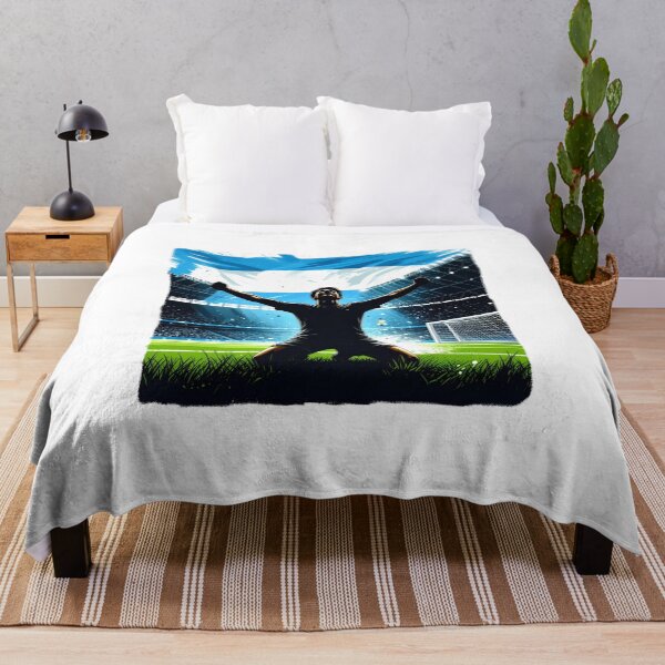 Item preview, Argentina Soccer Player Silhouette — Argentine Flag Football Fan designed and sold by icemanphotos.