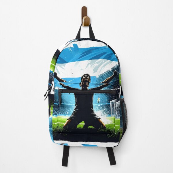 Item preview, Argentina Soccer Player Silhouette — Argentine Flag Football Fan designed and sold by icemanphotos.