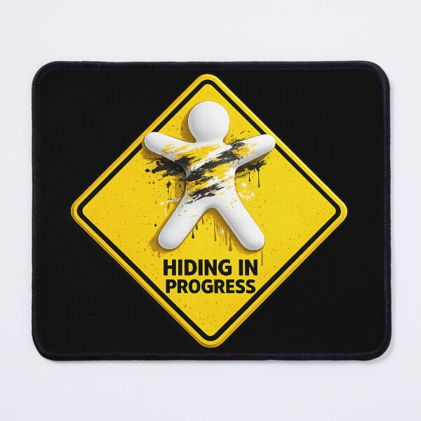 Item preview, Hiding In Progress — Funny Hide and Seek Warning Sign designed and sold by alchemyaes.
