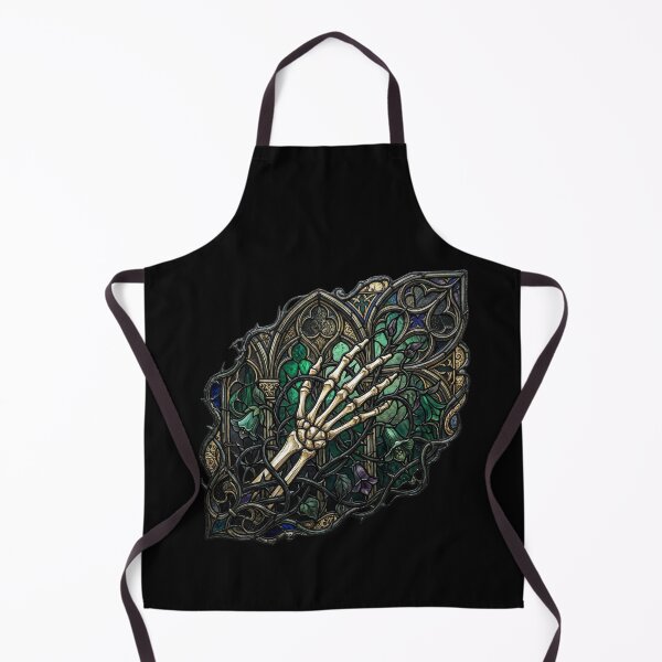 Item preview, Gothic Stained Glass Diagonal Skeleton Hand Art designed and sold by David Mateo ArtWorks.