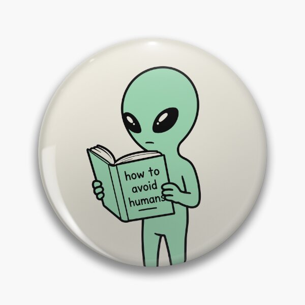 Item preview, Mint Green Alien Reading How to Avoid Humans Design designed and sold by American Spirit.