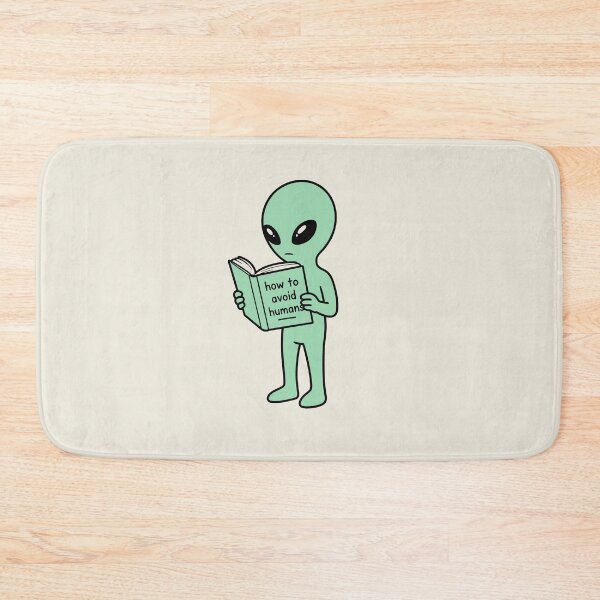 Item preview, Mint Green Alien Reading How to Avoid Humans Design designed and sold by American Spirit.