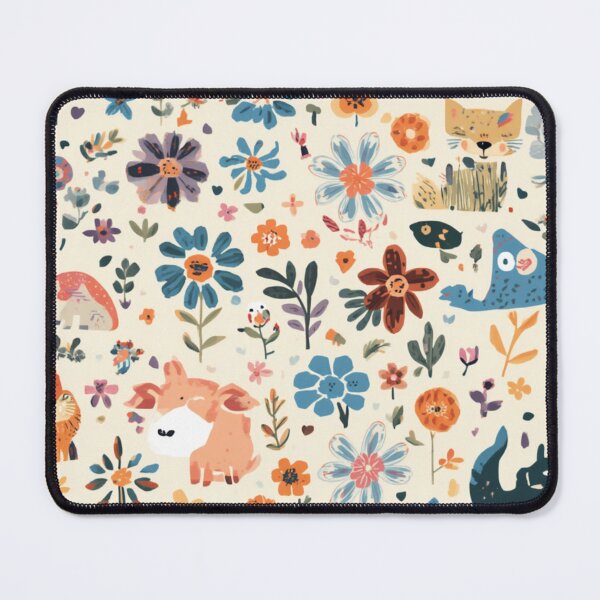 Item preview, Woodland Animals & Wildflowers Pattern – Whimsical Fox Forest Design designed and sold by My Gluten Free Life UK.