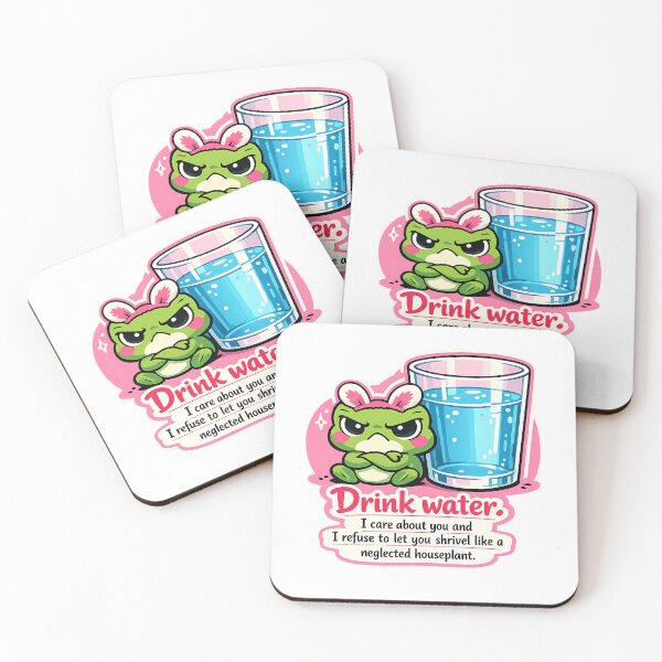 Item preview, Angry Frog Drink Water Hydration Reminder Sticker designed and sold by MIROUZ2000.