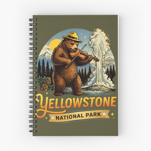 Item preview, Funny Bear Playing The Violin - Yellowstone National Park designed and sold by legendaryskins.