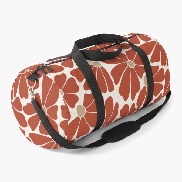 Item preview, Terracotta Retro Floral Pattern | Mid Century Modern Daisy Design designed and sold by imaniko.