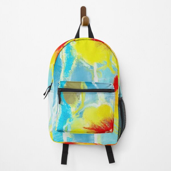 Item preview, Bright Abstracted Floral Yellow Blue Red Green designed and sold by BuckaBaby.