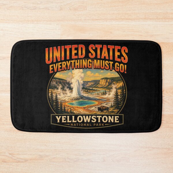 Item preview, Yellowstone United States Vintage Sunset National Park Adventure Design designed and sold by MerlinWear.
