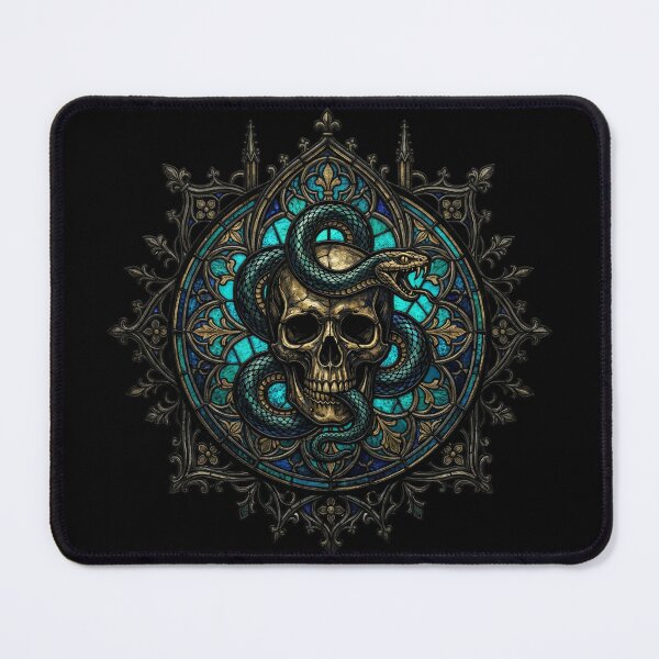 Item preview, Gothic Rosette Stained Glass Skull designed and sold by David Mateo ArtWorks.