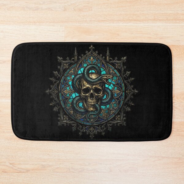 Item preview, Gothic Rosette Stained Glass Skull designed and sold by David Mateo ArtWorks.