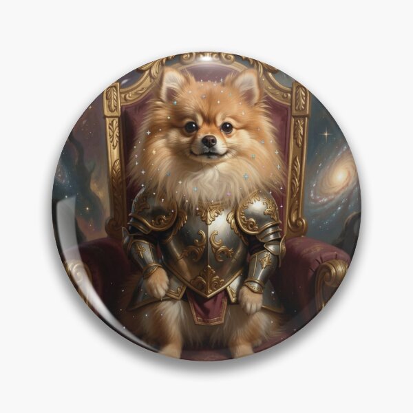 Item preview, Baroque Pomeranian dog as royal ruler of the cosmos on a majestic throne designed and sold by FotoworldEdel.