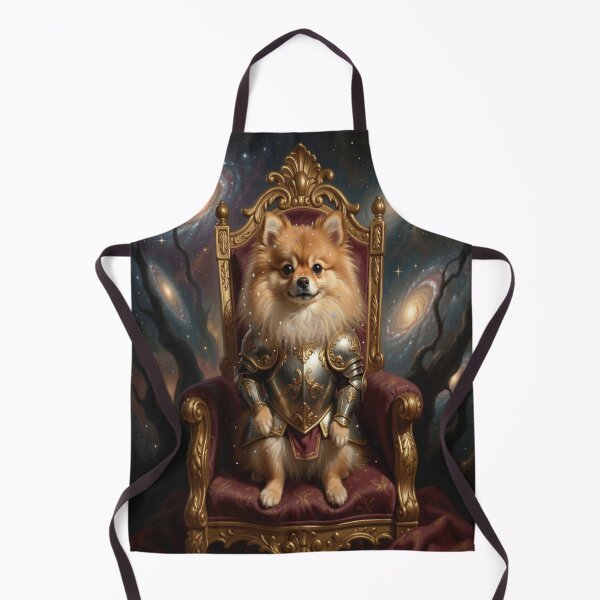 Item preview, Baroque Pomeranian dog as royal ruler of the cosmos on a majestic throne designed and sold by FotoworldEdel.