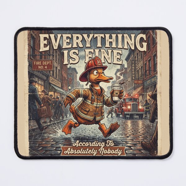 Item preview, Everything Is Fine Duck Shirt | Funny Firefighter Duck Chaos Humor Design designed and sold by DmaarGroup.
