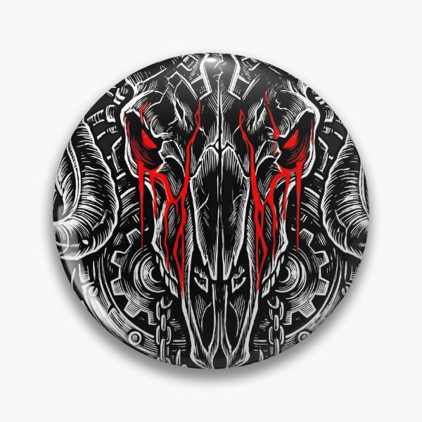 Item preview, Biomechanical Ram Skull - Industrial Cyberpunk Metal designed and sold by DarkNeural.