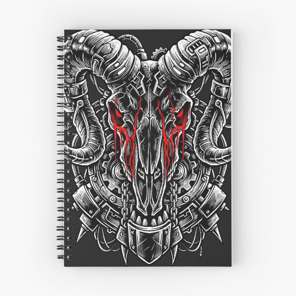 Item preview, Biomechanical Ram Skull - Industrial Cyberpunk Metal designed and sold by DarkNeural.