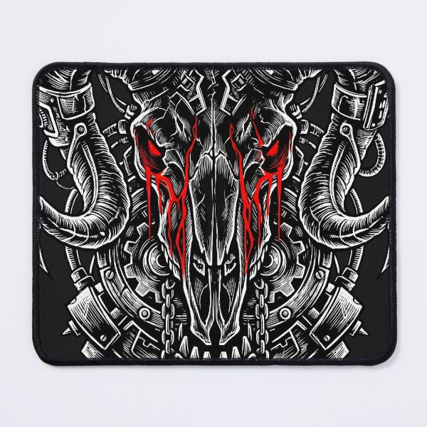Item preview, Biomechanical Ram Skull - Industrial Cyberpunk Metal designed and sold by DarkNeural.
