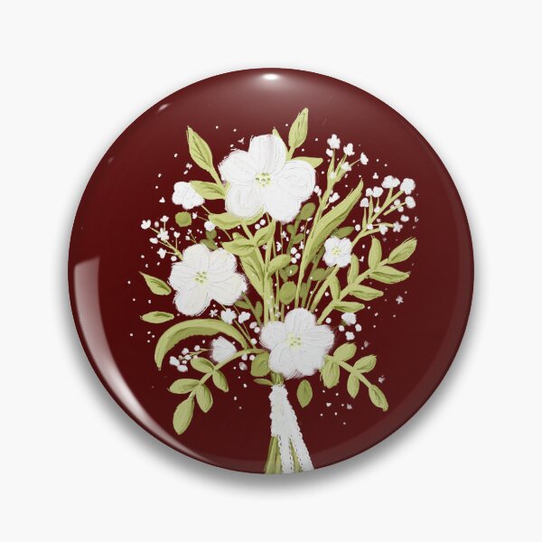Item preview, White Flower Bouquet Textured Oil Painting Floral designed and sold by Somi Mood.