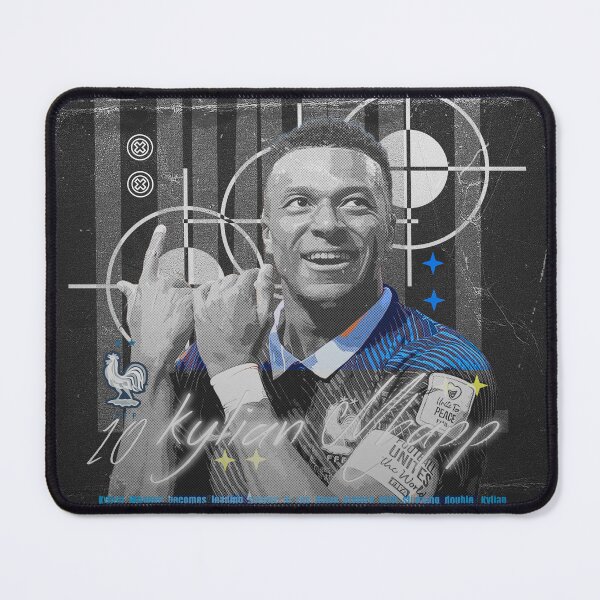 Item preview, Kylian Mbappé #10 - France Blue Jersey Industrial Graphic Art designed and sold by Shopunte.