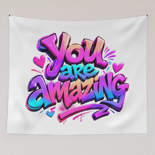 Item preview, You Are Amazing Graffiti Glow designed and sold by BlissBlvdShop.