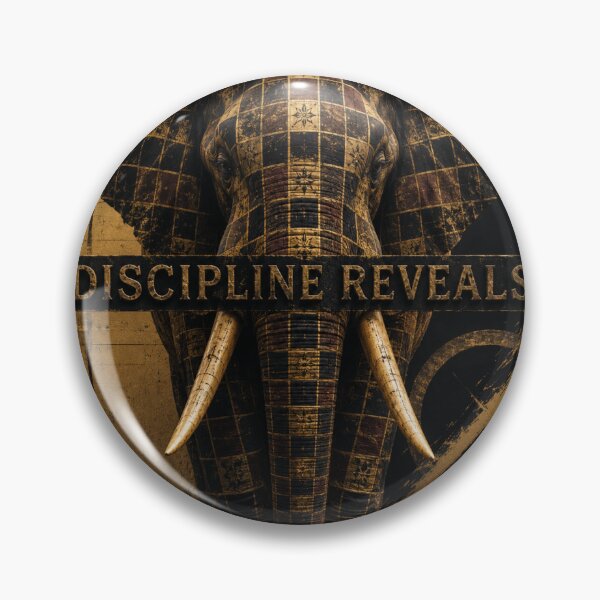 Item preview, Master Craftsman Discipline Reveals Elephant Gold Grid Graphic T-Shirt designed and sold by SavannaStrikes.