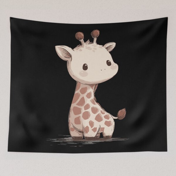 Item preview, Cute Baby Giraffe Sketch designed and sold by ClubVacay.