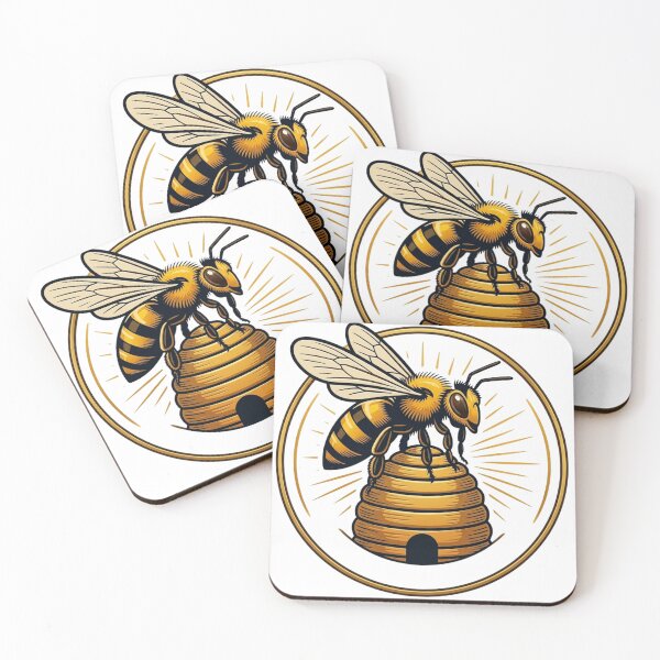 Item preview, Vintage Honey Bee and Beehive | Beekeeper Nature Design designed and sold by PatsiRose.
