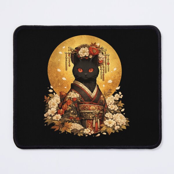 Item preview, Japanese Black Cat Kimono designed and sold by afr-saad.