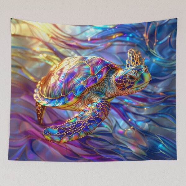 Item preview, Sea Turtle Stained Glass Art designed and sold by MargaretWiktor.