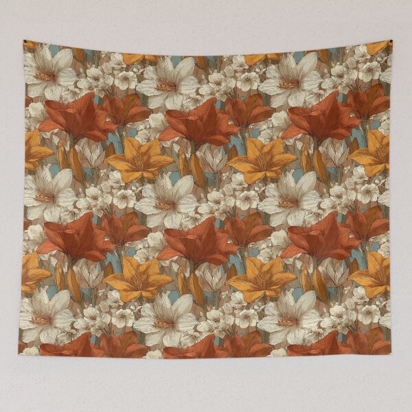 Item preview, Charming Amaryllis Print  - Birthday Flower Pattern   - Best Gifts For Dad designed and sold by RoyalStarsPatts.