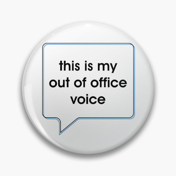 Item preview, This Is My Out Of Office Voice Funny Corporate Speech Bubble Sticker designed and sold by MadCatDesign77.
