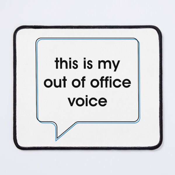 Item preview, This Is My Out Of Office Voice Funny Corporate Speech Bubble Sticker designed and sold by MadCatDesign77.