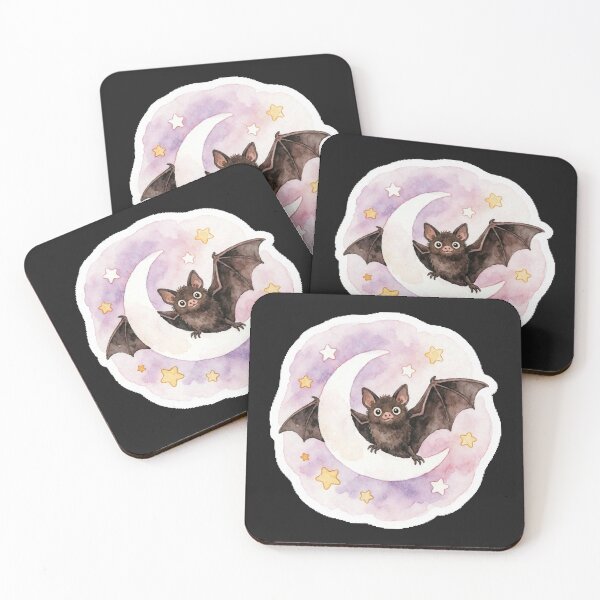 Item preview, Bat on Moon Sticker | Halloween Witchcore Art designed and sold by AillustriaAK.