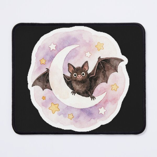 Item preview, Bat on Moon Sticker | Halloween Witchcore Art designed and sold by AillustriaAK.