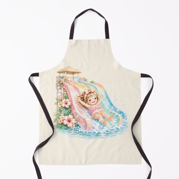 Item preview, Pastel Water Park Slide Girl | Cute Summer Splash Adventure Illustration designed and sold by looplandger.