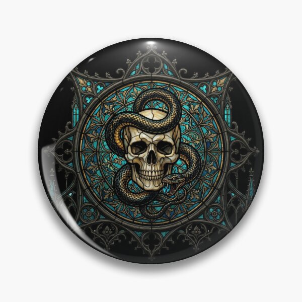 Item preview, Gothic Star Rosette Skull and Serpent designed and sold by David Mateo ArtWorks.