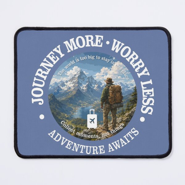 Item preview, Journey More Worry Less Adventure Badge designed and sold by ali prints.