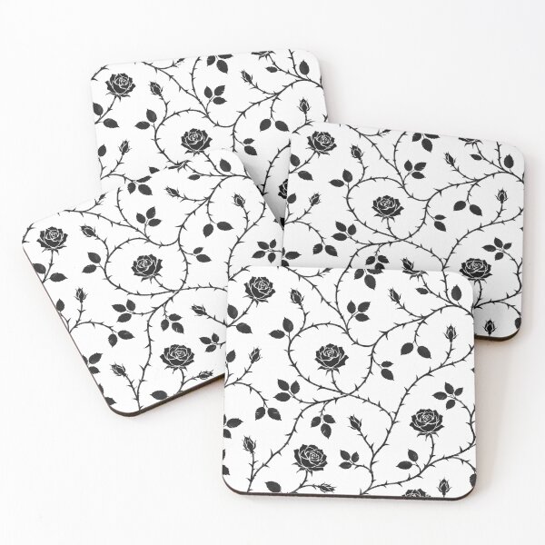 Item preview, Dark Black Rose Vines Pattern designed and sold by Owcomm.