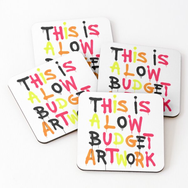 Item preview, This Is a Low Budget Artwork | Graffiti Typography Poster | Neon Street Art Statement Design designed and sold by Schulz Lightprint Studio.