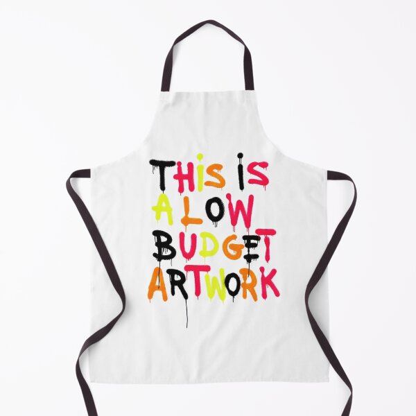 Item preview, This Is a Low Budget Artwork | Graffiti Typography Poster | Neon Street Art Statement Design designed and sold by Schulz Lightprint Studio.