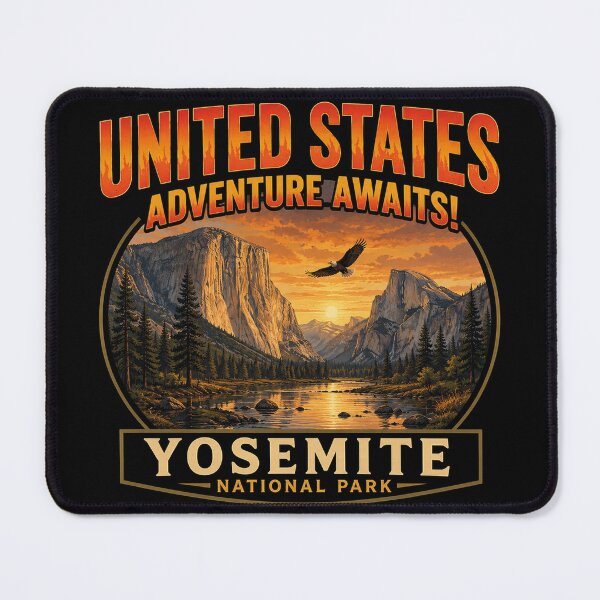 Item preview, Yosemite National Park Vintage Sunset Adventure Retro Hiking Design designed and sold by MerlinWear.