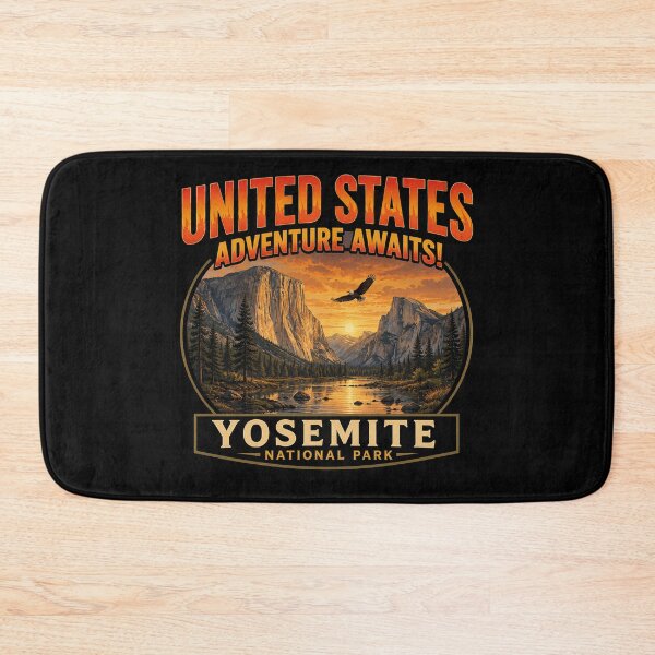 Item preview, Yosemite National Park Vintage Sunset Adventure Retro Hiking Design designed and sold by MerlinWear.