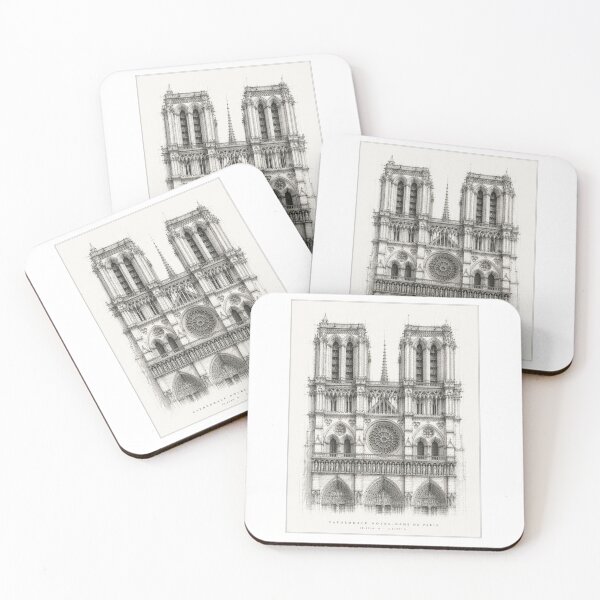 Item preview, Notre-Dame de Paris Gothic Architecture Blueprint Design designed and sold by Shabrinox.