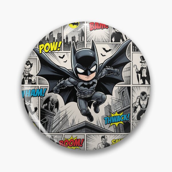 Item preview, Dark Vigilante Comic Hero Chibi Fan Art designed and sold by KismetsKawaiiCo.