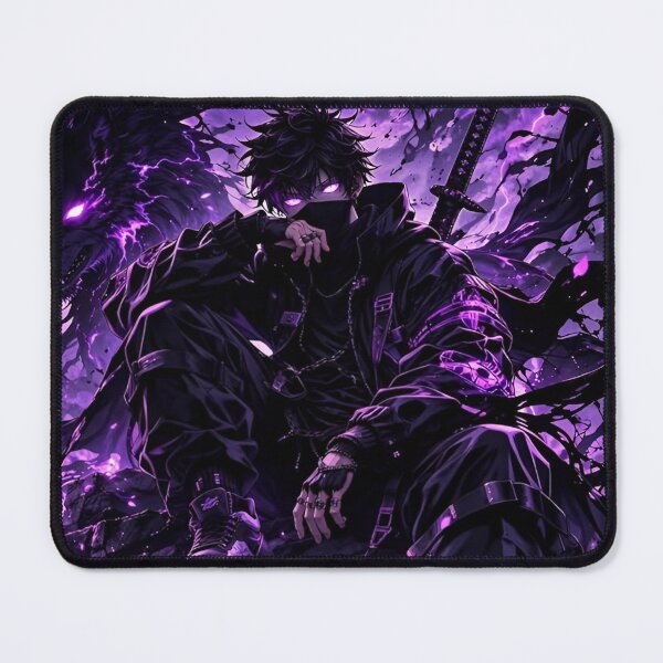 Item preview, Shadow Sovereign Anime Warrior – Purple Chaos Energy, Dark Fantasy Samurai Aesthetic designed and sold by Dyan4.